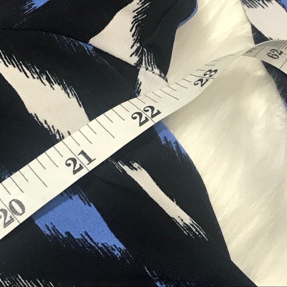 Michael Kors Navy Blue Print Sheath Dress Sz 1X - Picture 5 of 6